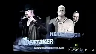 WWE Survivor Series 2004 The Undertaker Vs Heindereich With Paul Heyman Promo