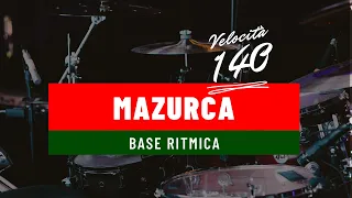BASE RITMICA   Mazurca velocità 140   Organetto suonare a tempo