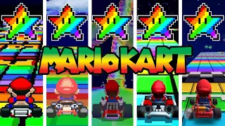 Evolution of Rainbow Road in Mario Kart Series (1992-2022)