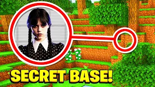 Whats INSIDE The WEDNESDAY  FAMILY Secret Base? (Minecraft)