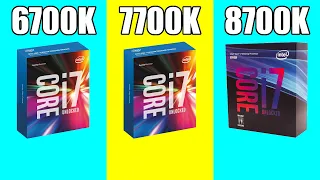 Intel Core i7 6700K vs i7 7700K vs i7 8700K | Tested in 7 Games at 5GHz