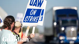 'This is history': car workers walk out in biggest auto strike in generations