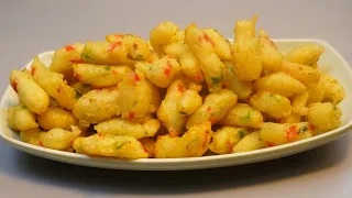 If you have potatoes, flour and egg at home, cook this easy and quick recipe! No oven!