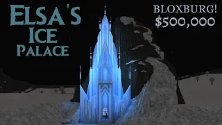 Elsa's Ice Palace in Bloxburg - Tour and Speedbuild Part 1