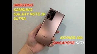 UNBOXING Samsung Galaxy Note 20 Ultra Exynos 990 SINGAPORE set!