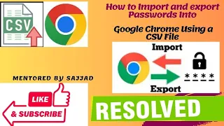 Import Export  passwords from Chrome Browser | How to Import and Export Passwords in Google Chrome