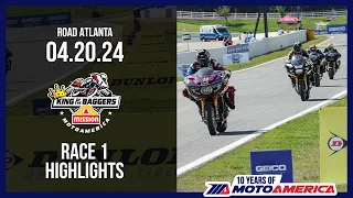 Mission King of the Baggers Race 1 at Road Atlanta 2024 - HIGHLIGHTS | MotoAmerica