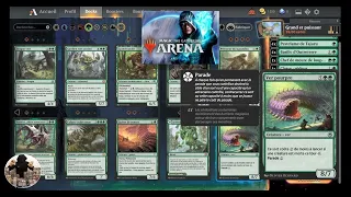 Je modifie et j'améliore mon deck vert dans MTGA puis je me lance dans plusieurs combats (77)