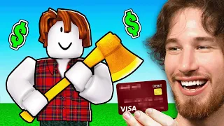 Spending $100,000 for the STRONGEST AXE in Roblox