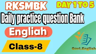 RKSMBK Class 8 English sample paper 2023-24  day 1,2,3,4,5