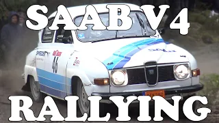 SAAB V4 Rallying | Crash & Action