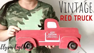 Vintage Red Truck | Scroll Saw Project | Holiday Decor DIY | Christmas Farmhouse Decor