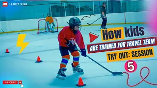 How kids are trained for Ice Hockey travel team try out: Se5