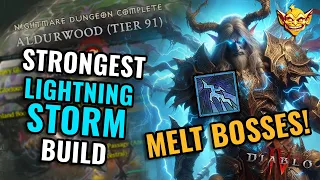 This is the Best LIGHTNING STORM Build  -  TRIPLE DAMAGE - Season 3 Diablo 4 Guide - S tier