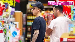 Justin Bieber Goes Grocery Shopping With His Bodyguards After Getting The Munchies In Calabasas, CA