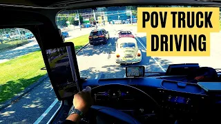 New Mercedes Actros - POV Truck Driving - Leiden 🇳🇱 Cockpit View