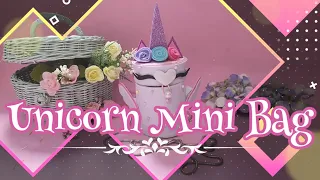 Unicorn Mini Bag, mini bag shopee haul, how to make mini bag, mini bag haul diy, unicorn bag diy