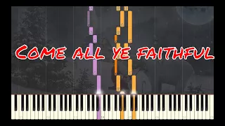 Come all ye faithful | Christmas Piano Synthesia Tutorial | Library of Music