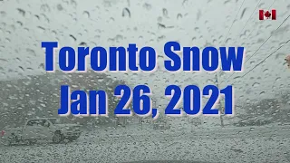 Snow and Winds Sweep across Toronto  Jan 26 2021