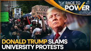 US college protests: Trump compares campus protests to Jan 6 Capitol Hill riots | Israel war | WION