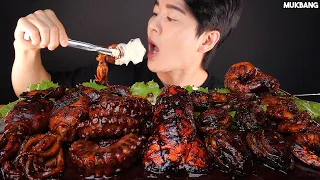 ASMR MUKBANG | 짜장 해물찜(오징어 🦑 문어 🐙 랍스터테일, 새우, 전복) 소스 듬뿍! 먹방 BLACK BEAN SEAFOOD BOIL OCTOPUS SQUID