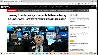 Jeremy Grantham say a Super Bubble crash may be underway