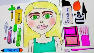 [❤️Paperdiy❤️] makeup tutorial [ASMR] 💄 paper Cosmetics💝 paper Play ❤️ #youtube#papercraft#asmr