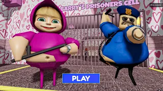 NEW! MASHA BARRY’S PRISON RUN! Obby Update Roblox FULL GAME Walkthrough #scaryobby