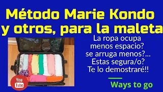 MÉTODO MARIE KONDO Y OTROS PARA LA MALETA: ¿La ropa ocupa menos espacio ?