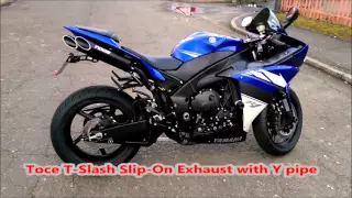 Yamaha R1 Toce T-Slash Slip-On Exhaust with Y pipe (HQ) (HD)