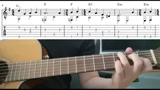 Sally' Song (The Nightmare Before Christmas) - Easy Fingerstyle Guitar Playthrough Lesson With Tabs