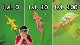 EVOLUINDO UM MINI LAGARTO PARA UM DINOSSAURO GIGANTE!!! - Hyper Evolution (jogos de celular)