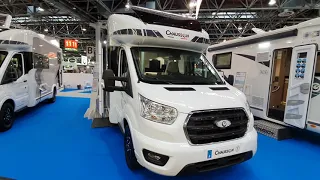 Chausson 788 Titanium Premium motorhome with queen bed for four.  Very quick tour.