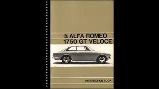 Manual Alfa Romeo 1750 GT Veloce Servicios Técnicos