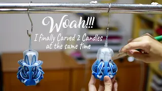 Candle Studio Vlog | Challenge to carved 2 candles at the same time | How I overcome Urgent Orders