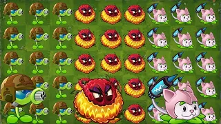 PVZ 2 Epic - Chinese Plants in International Team Plants Max Power Up Buzz Button vs Gatling Pea