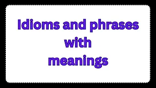 Idioms and phrases for speaking English #englishgrammar #englishquizmatrix