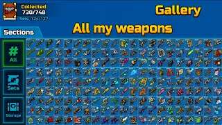 Pixel Gun 3D - All my 730 Weapons Inventory Showcase