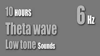 Theta waves sounds 6Hz Low tone  | White noise | Deep sleep | Black Screen | Dark Screen