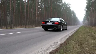 BMW 740i E38 1995 Manual V8 Acceleration & Exhaust Sound Burnout