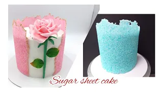 How to make Sugar SHEET  cake  Decorating tutorial///