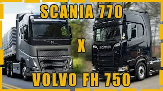 SCANIA 770 X VOLVO FH 750 | QUAL O MELHOR CAMINHÃO?