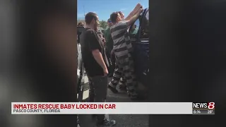 Florida inmates rescue baby locked in a car