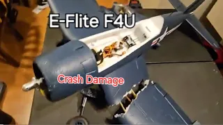 E-Flite F4U crash carnage