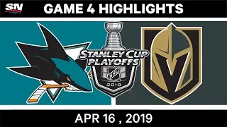 NHL Highlights | Sharks vs Golden Knights, Game 4 – April 16, 2019