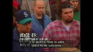 Courtney Love reads Kurt Cobain's suicide note to Nirvana Fans (Spanish Subtitles) [1994]