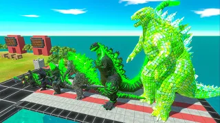 EVOLUTION of LEGO GODZILLA Size Comparison vs Team DARK GODZILLA 2014 x KONG x MECHAGODZILLA 2021