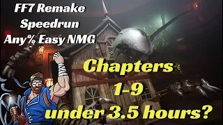 Final Fantasy 7 Remake Speedrun Easy Any% NMG Chapters 1-9