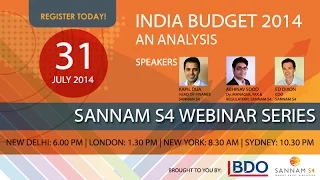 Webinar Recording: India Budget 2014 - An Analysis