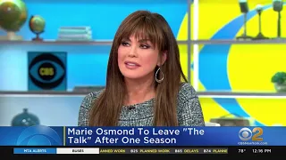 Marie Osmond To Leave 'The Talk' After 1 Season